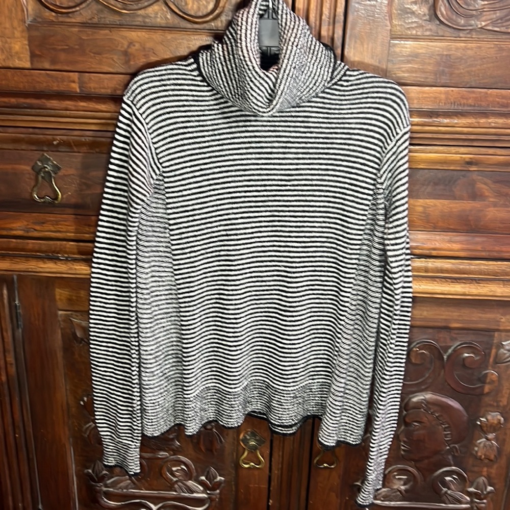 Lara Knit black and white sweater.